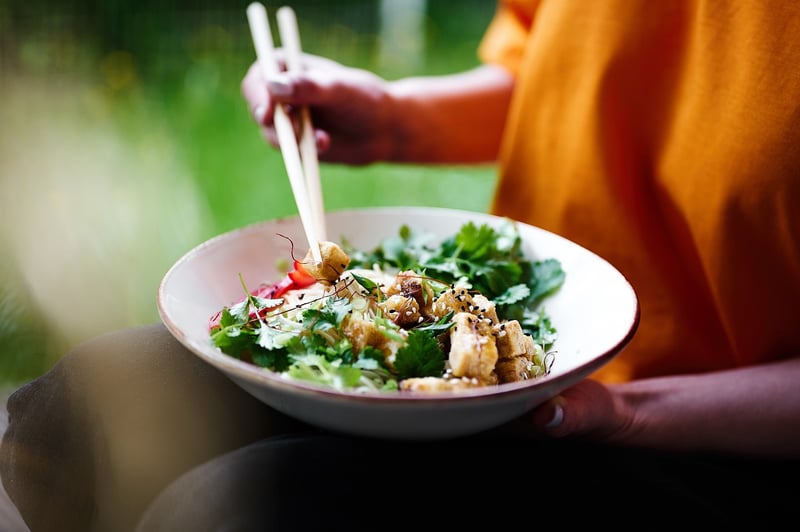 Salad with a variety of fresh ingredients
